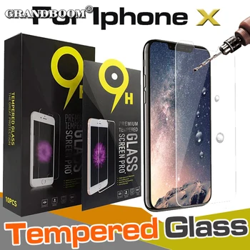 

1000pcs Tempered Glass Screen Protector 2.5D For iPhone 11 Pro Max XS XR X 8 7 6 6S Plus 5 5S SE Tough Protective With Package