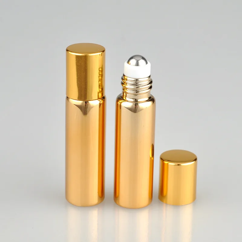 2pcs/lot 5ML Metal Roller Refillable Bottle for Essential Oils Roll on