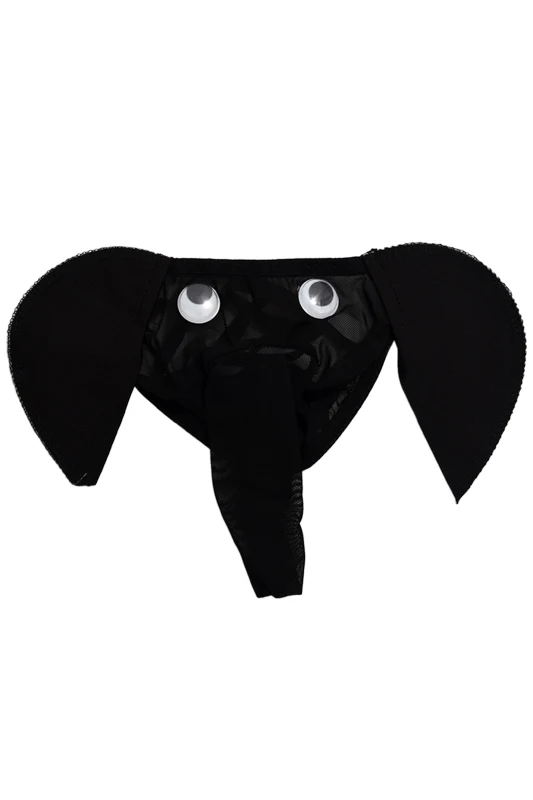 

Sexy Men Elephant Underwear Pouch Briefs Thongs Funny G-string-Black