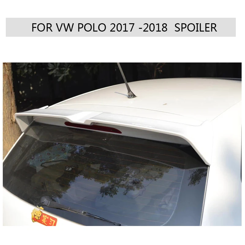 

POLO ABS Spoiler Piano lacquer Auto Car black Wing Lip for Volkswagen polo 2017 2018