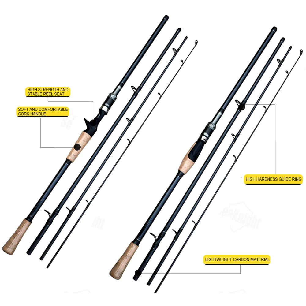 GHOTDA 2,1 М 2,4 М 2,7 м 4 секции для Пресноводной рыбной ловли стержень путешествия приманки стержень спиннинг литья