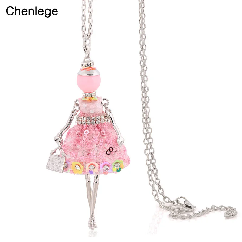 

chenlege women neaklaces ladies big chokers women female peluche long necklace chains charm collar bijoux fashion jewelry