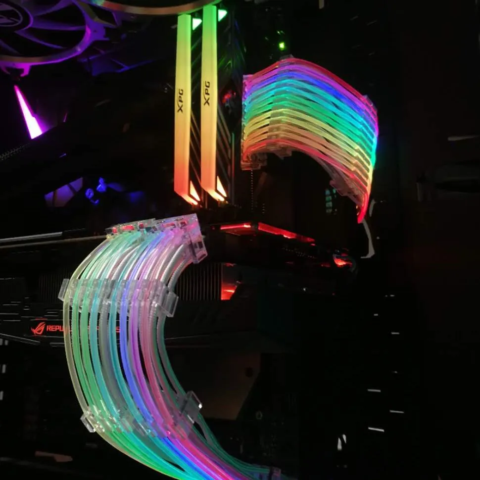 LIANLI Strimer 24 8 неоновая линия Pin мощность RGB PSU кабель/VGA 8P + Удлинительный кабель