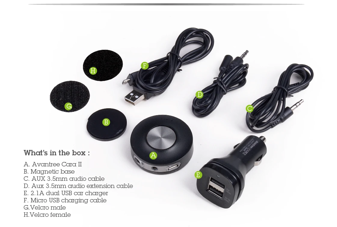 Avantree автомобильное Использование Bluetooth 4,0 AUX приемник aptX для качественной передачи музыки и звонков в автомобиль стерео Беспроводная гарнитура-Cara II