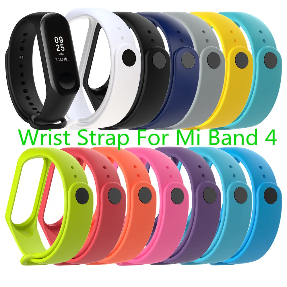

New 12 Colors Replacement Silicone Wrist Strap for Xiaomi Mi Band 4 Watch Band TPU Smart Bracelet Watch Strap Smart Accessories