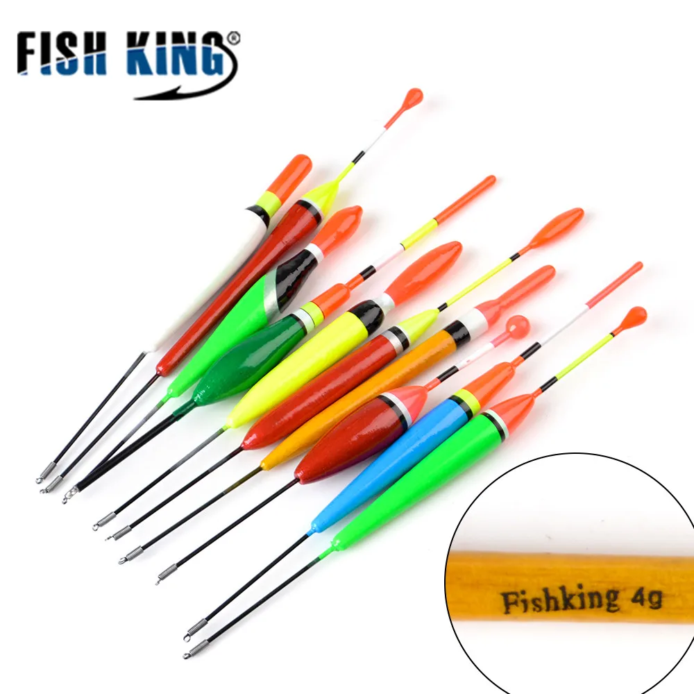 Рыболовный поплавок FISH KING 10 шт./упак. разноцветные для ловли карпа 3 г рыбалки на