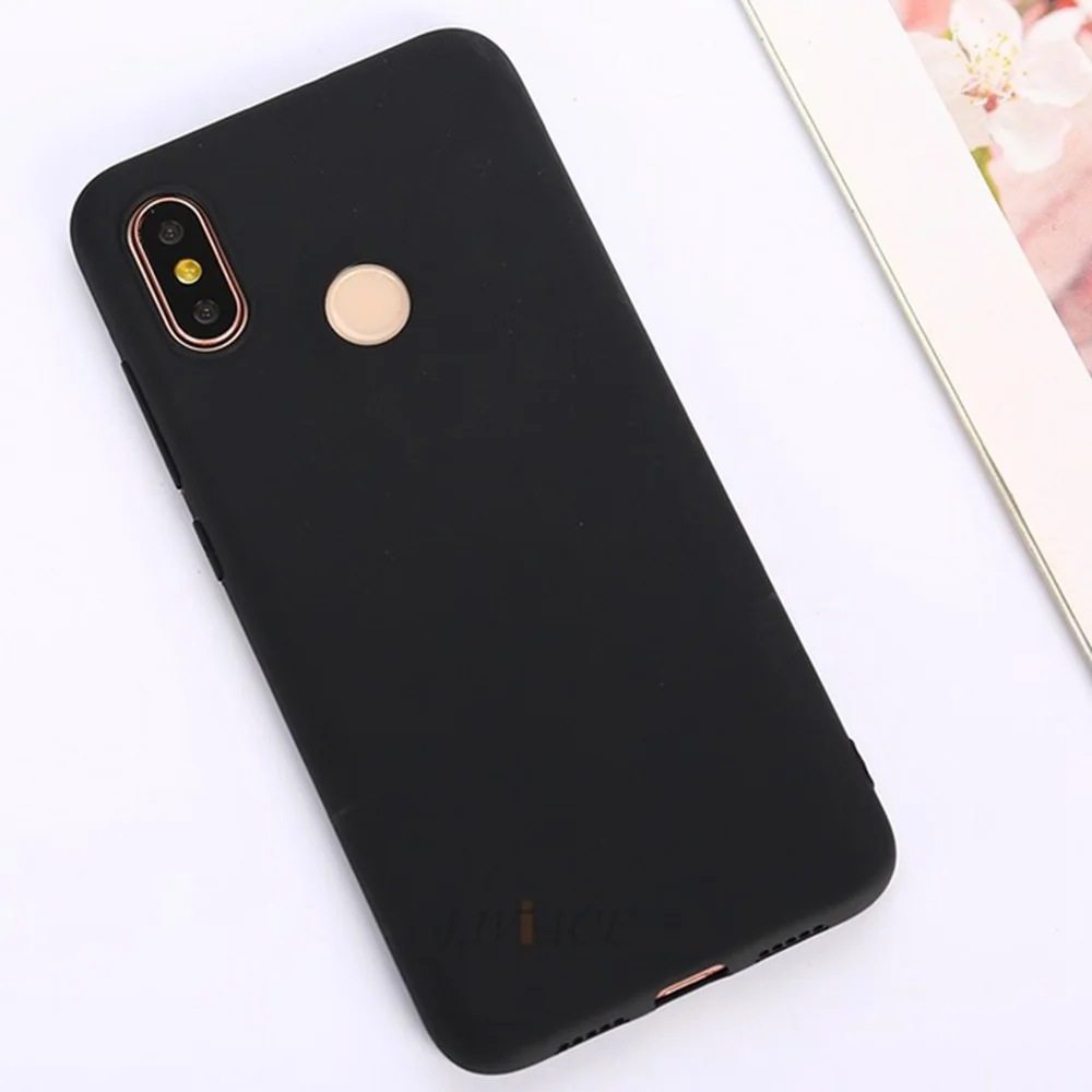 Силиконовый чехол ярких цветов для Xiao mi Red mi Note 5 7 Pro 6 mi 8 Lite 9 SE Ультратонкий Мягкий ТПУ чехол для Xiao mi A2 Red mi 5 6 - Color: Black