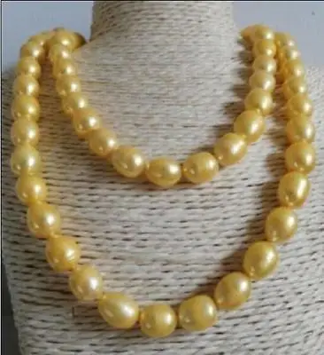 

Hot selling free shipping***** Details about 32" 11-13MM NATURAL SOUTH SEA GOLD PEARL NECKLACE 14KGP YELLOW GOLDEN CLASP