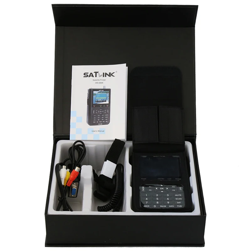 Satlink WS 6906 DVB S Finder 3 5 дюймов ЖК дисплей цифровой ресивер fta спутниковый сигнал