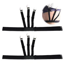 Рубашка Остается держатель подвязки Эластичный 1 пара мягкие черные держатели рубашки удобные против морщин противоскользящие регулируемые 2 модели