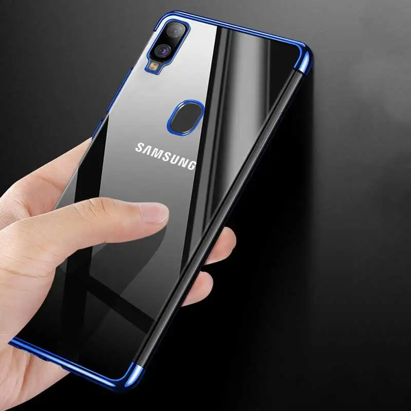 

keajor soft case for Samsung Galaxy A40 case Luxury Plating tpu Silicon Transparent Bumper Cover for Samsung galaxy a7 2018 a50