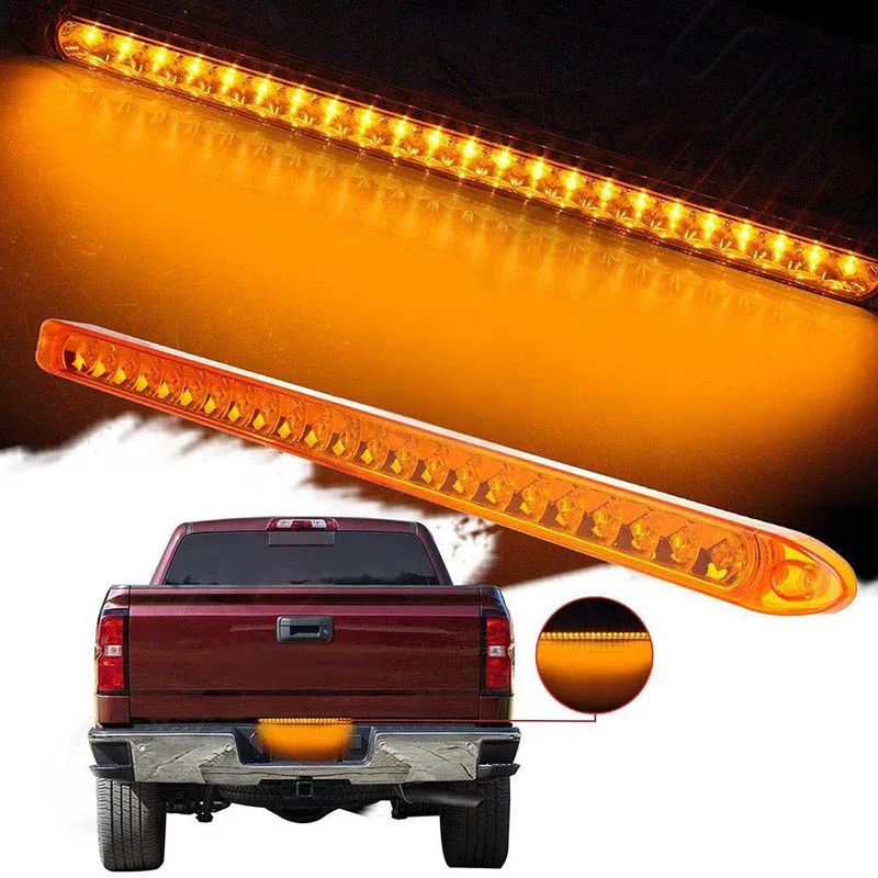 

1Pcs Car LED Rear Tail Light 23LED Red Stop Brake Light Rear 12V Truck Yellow Turn Signal Light 44cm
