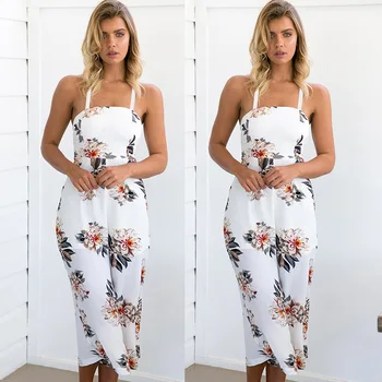 

2017 Summer Printing Camisole Top Wide Leg Trousers