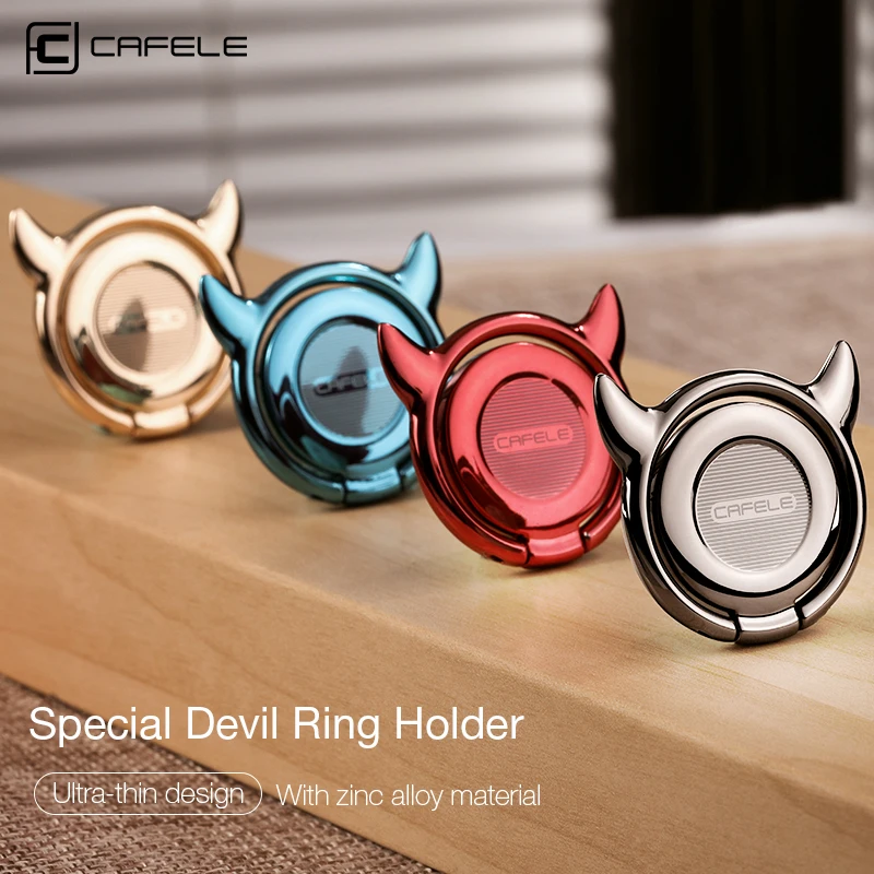  CAFELE dämon Finger Ring Halter für iPhone X 8 7 6s plus Samsung S8 Aluminium Legierung Luxus 360 d