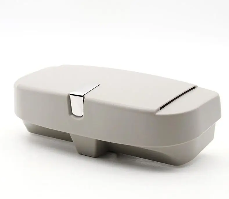 Чехол для автомобильных солнцезащитных очков, держатель для очков, коробка для хранения для hyundai Accent Azera Elantra Solaris Verna Santa Fe IX45 Sonata Tucson IX35 - Название цвета: Серый