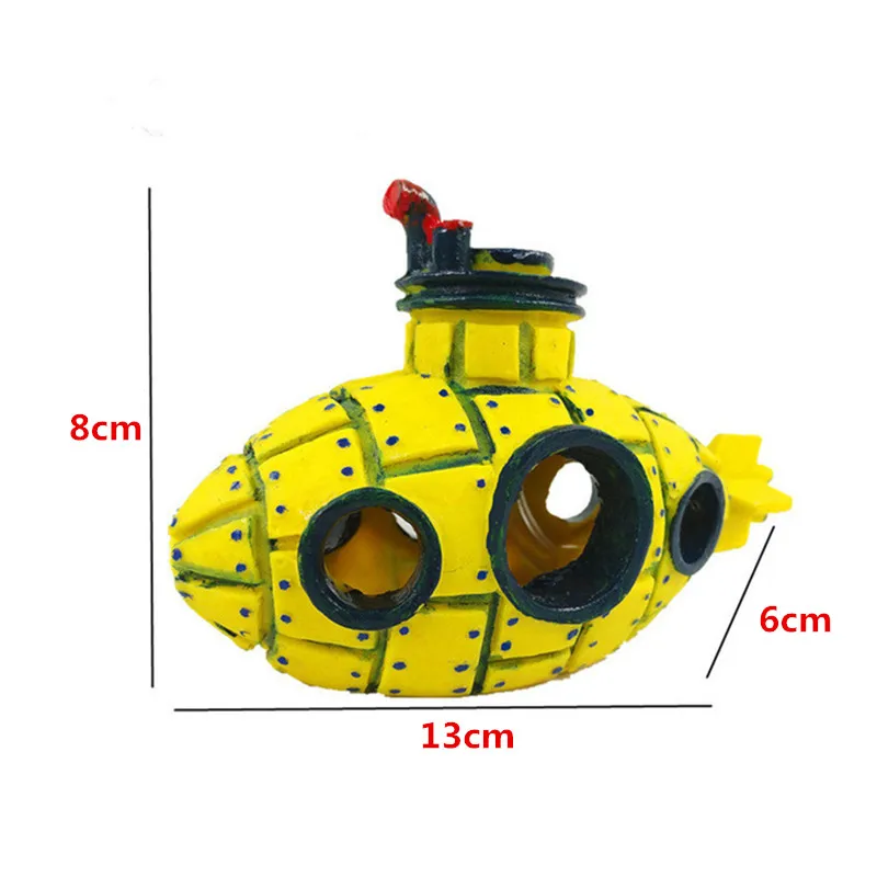 Искусственные растения для аквариума подводная лодка корабль воздушные декоративные пузырьки аквариум корабль украшение в виде лодки водный камень элемент декора номерной знак для рыбы креветки