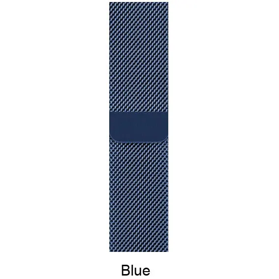 Smochm ремешок для часов Миланская петля браслет из нержавеющей стали ремешок для Apple Watch 44 мм/42 мм/40 мм/38 мм серия 4/3/2/1 - Цвет: Blue