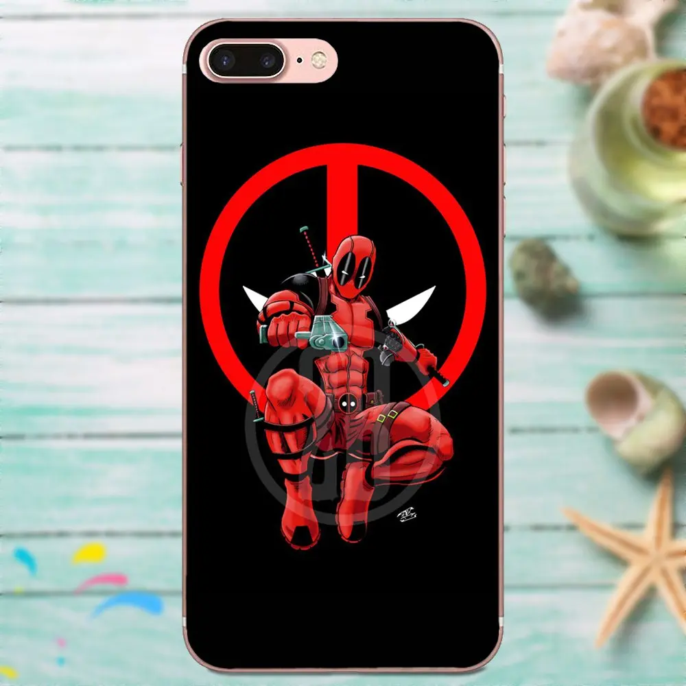 Мягкий с рисунками из ТПУ Марвел Дэдпул логотип для LG Nexus 5 5X G2 G3 mini spirit G4 G5 G6 K4 K7 K8 K10