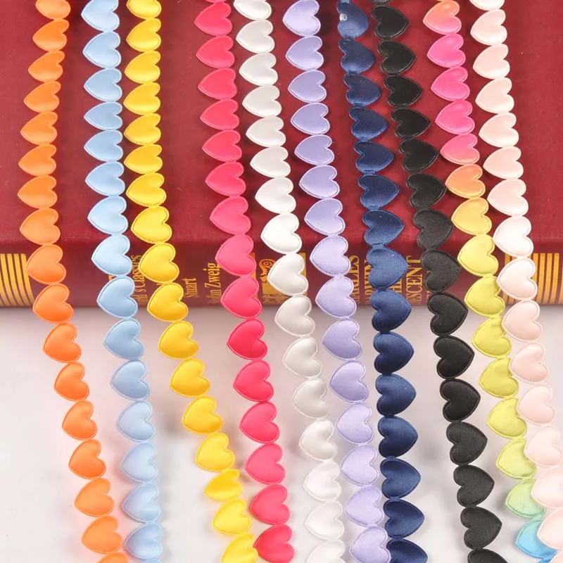 Ribbon Decoration 1.5cm Heart Lace DIY Embroidered Fabric Wedding Sewing Accessories Flower Ribbon cp2270 ribbon decoration ribbon supplies sewing ribbon lace trim ribbon