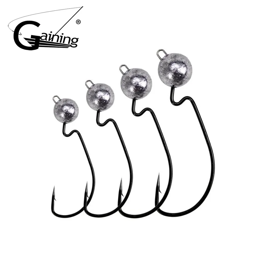 12 шт. подвергается привести джиг-головки колючей крюк 3,8 г 5,7 г 7,5 г 10,5 г рыболовный крючок ведущий джиг приманку Жесткий приманки Мягкие Worm рыболовные принадлежности