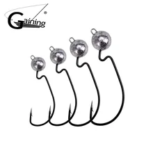12 шт. подвергается привести джиг-головки колючей крюк 3,8 г 5,7 г 7,5 г 10,5 г рыболовный крючок ведущий джиг приманку Жесткий приманки Мягкие Worm рыболовные принадлежности