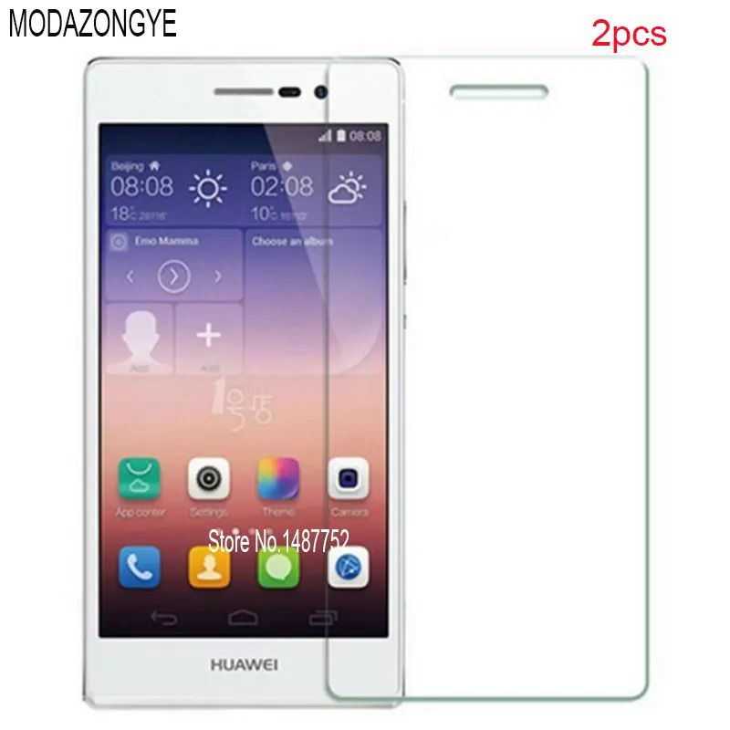 2 шт. закаленное стекло Huawei P7 защита для экрана Ascend P7-L00 P7-L05 P7-L10 Защитное Flim |