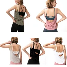 Фитнес-женский дышащий Топ для йоги, спортивный топ для тренировок, сексуальная Спортивная футболка с открытой спиной, женская рубашка для бега, спортивный топ