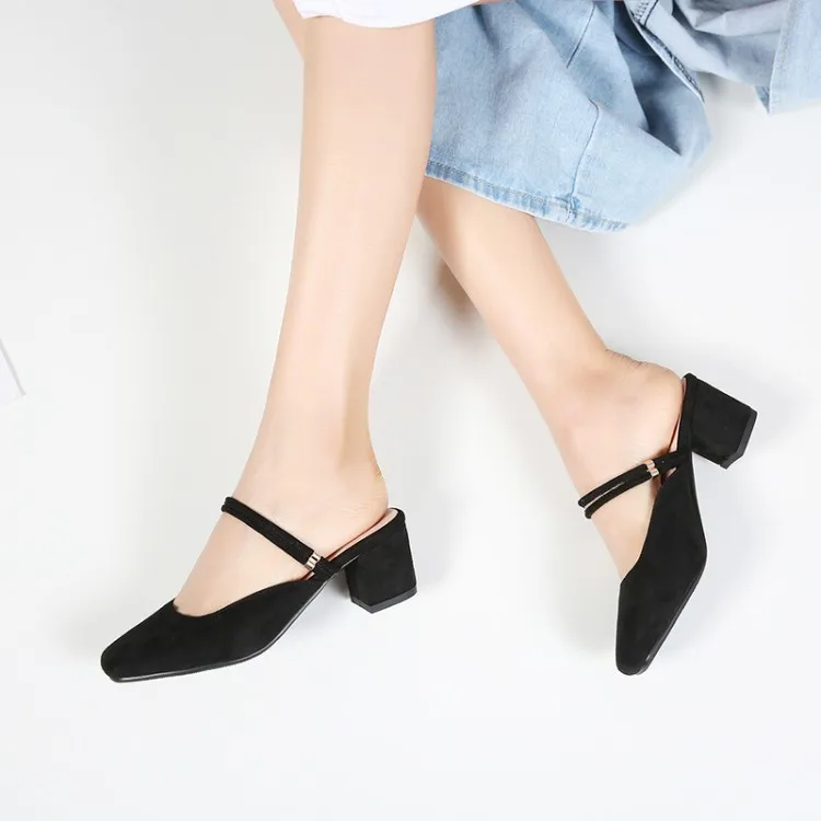 

Big Size 11 12 13 high heels sandals women shoes woman summer ladies Medium-heeled women's shoes with gentle breeze at night