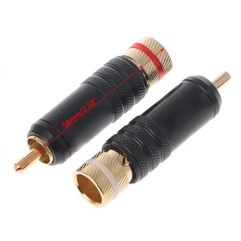 

4 Pcs WBT-0144 Gold Plated RCA Plug Lock Soldering Audio/Video Plugs Connector