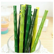 Доступная шариковая пластиковая бамбуковая черные чернила для ручки 0,38 мм Новинка Канцелярский набор из 10