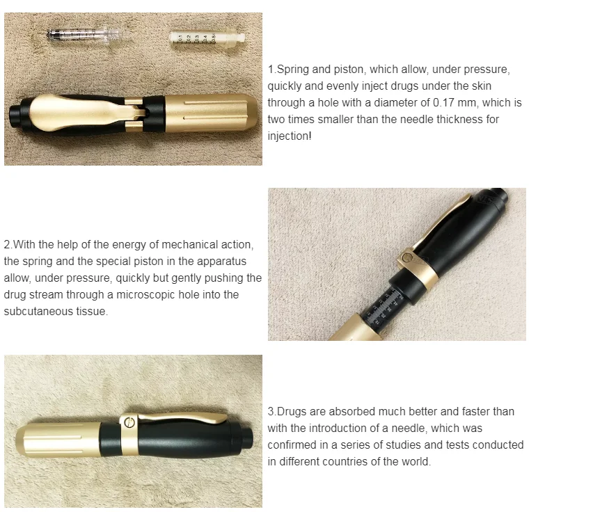 Popular No needle meso beauty gun needleless atomization mesotherapy wrinkle removal hyaluronic pen
