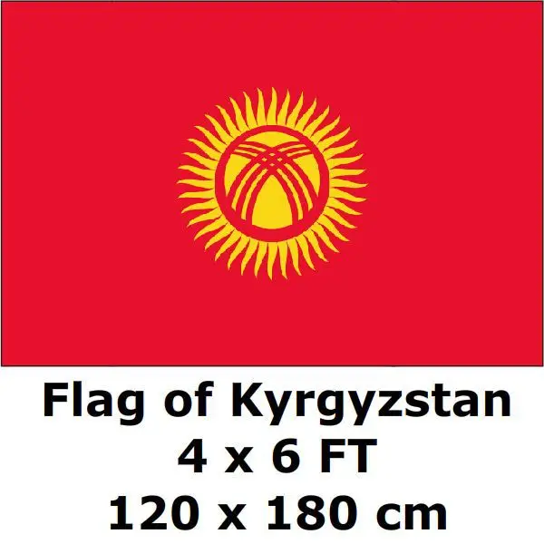 Флаг Киргизии большие флаги и баннеры из полиэфира 100D 120х180 см национальный флаг