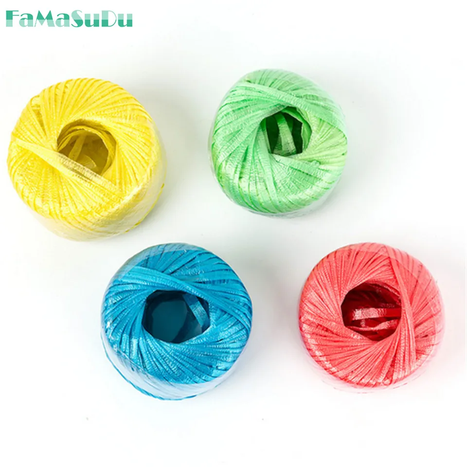 Buy 60m/roll plastic rope strapping rope packing rope tear film straw rope for