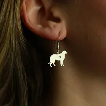 Минимальный 1 пара ювелирные изделия ручной работы Лабрадор Серьги собака шпильки серебро собака Талисманы мотаться Шарм Мемориал День матери подарок для Для женщин Lover