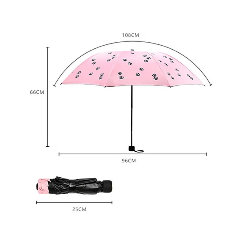 DINIWELL складной зонт с милым мультяшным котом, анти-УФ, водонепроницаемый, портативный, для путешествий, зонт для мужчин и женщин, мини-карманный зонтик