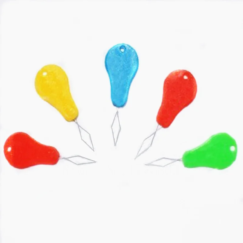 

5 pcs Plastic Handle Craft Thread Cutter Seam Ripper Stitch Ripper Needle Threader Sewing Tool AA7403