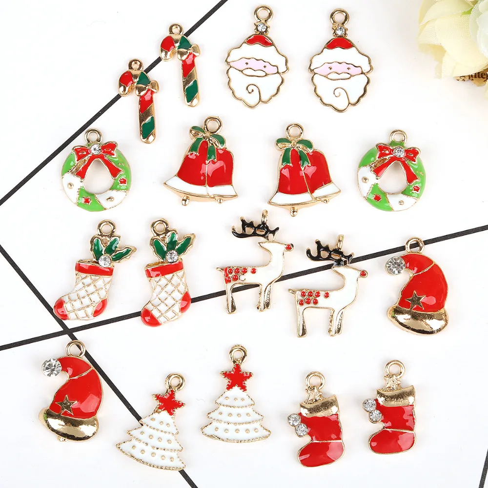 5pcs lot multi option christmas design silver tone mix 12 days of christmas charms
