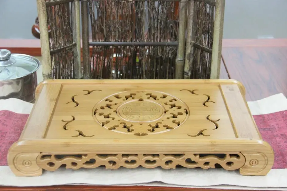 Chinese tea set puer tray Bamboo | Дом и сад
