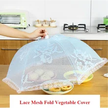 1 шт. полиэфирное волокно+ Нержавеющая сталь кружева сетки раза растительный покров блюдо Райс Еда покрытие стола кружева блюдо зонтик бытовой
