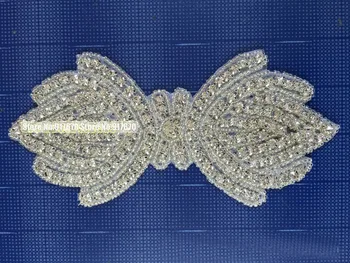 

Fashion Handmade applique embroidery flower Strass patches10pieces/lot Very Shiny rhinestone motif