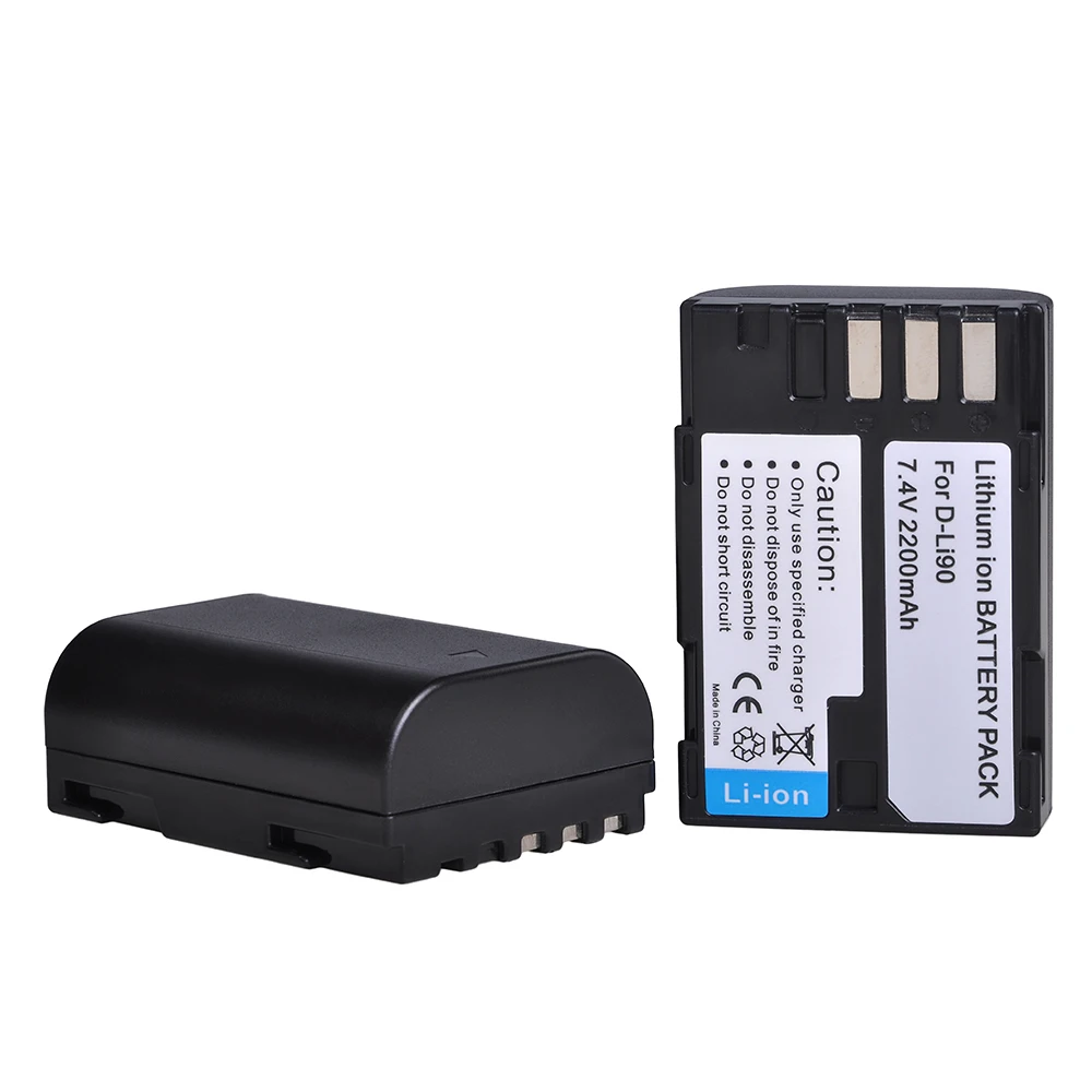 Фото Аккумулятор D-LI90 DLi90 D Li90, 2 шт., аккумулятор, зарядное устройство USB для Pentax PENTAX K-7, K-7D, K-5, K-5, II, 645D, K01, z1, K-3, K-3, II, 645Z, L15 №5