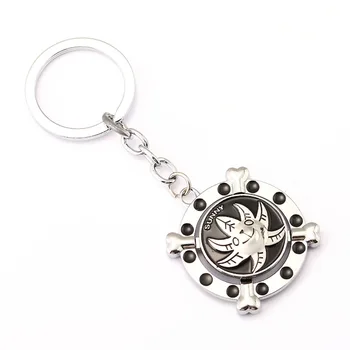 

12pcs/lot ONE PIECE Keychain Rotatable THOUSAND SUNNY Key Ring Holder Gift Chaveiro Car Key Chain Pendant Anime Jewelry Souvenir