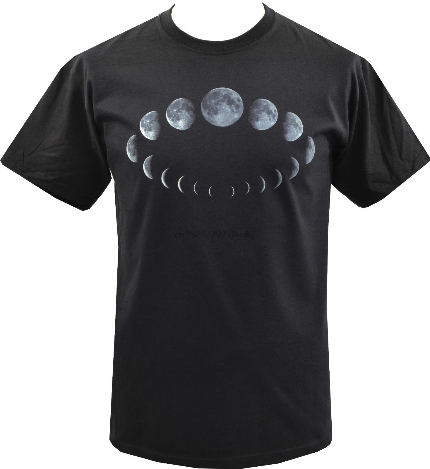 Мужская черная футболка MOON PHASES CYCLE WICCA WICCAN WITCH PAGAN GOTH S-5XL | одежда