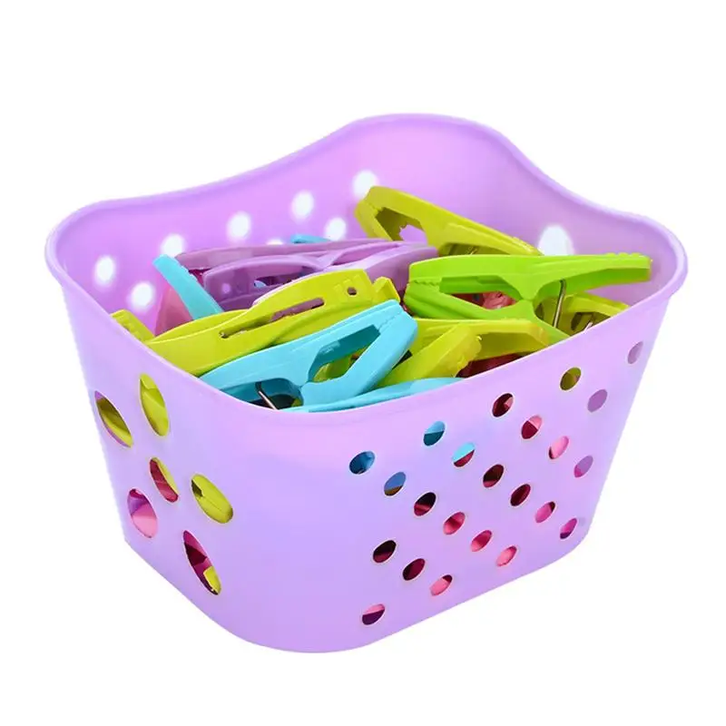 

30pcs Plastic Multifunction Photo Paper Clips Pegs for Kitchen Home Laundry (Random Color)