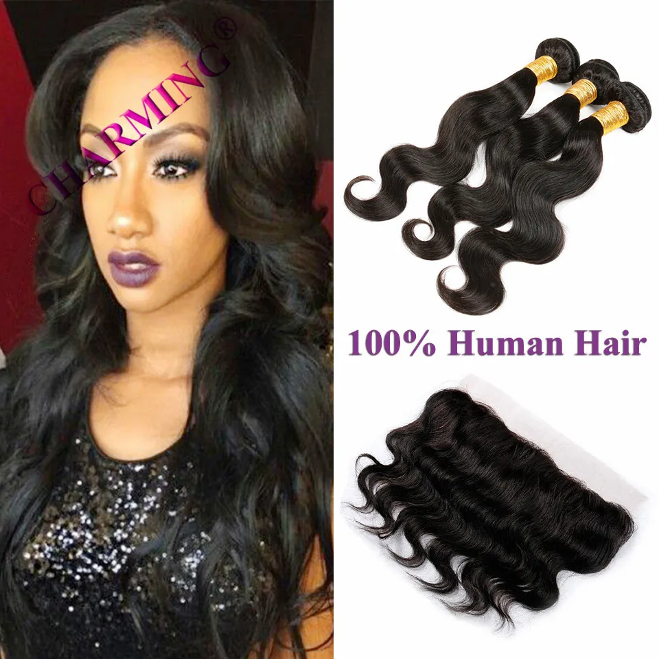 

Ear To Ear Lace Frontal Closure 13*6 With Bundles Indian Virgin Hair With Frontal  Bundle Indian Body Wave With Closure
