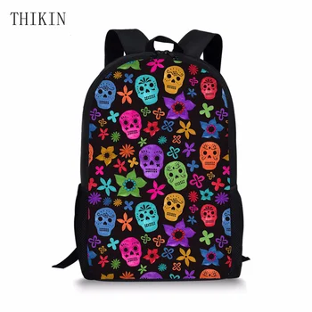 

THIKIN School Bags Teenager Fashion Cool Zombine Pattern Schoolbag for Girls Boys Back Pack Children Orthopedic 2019