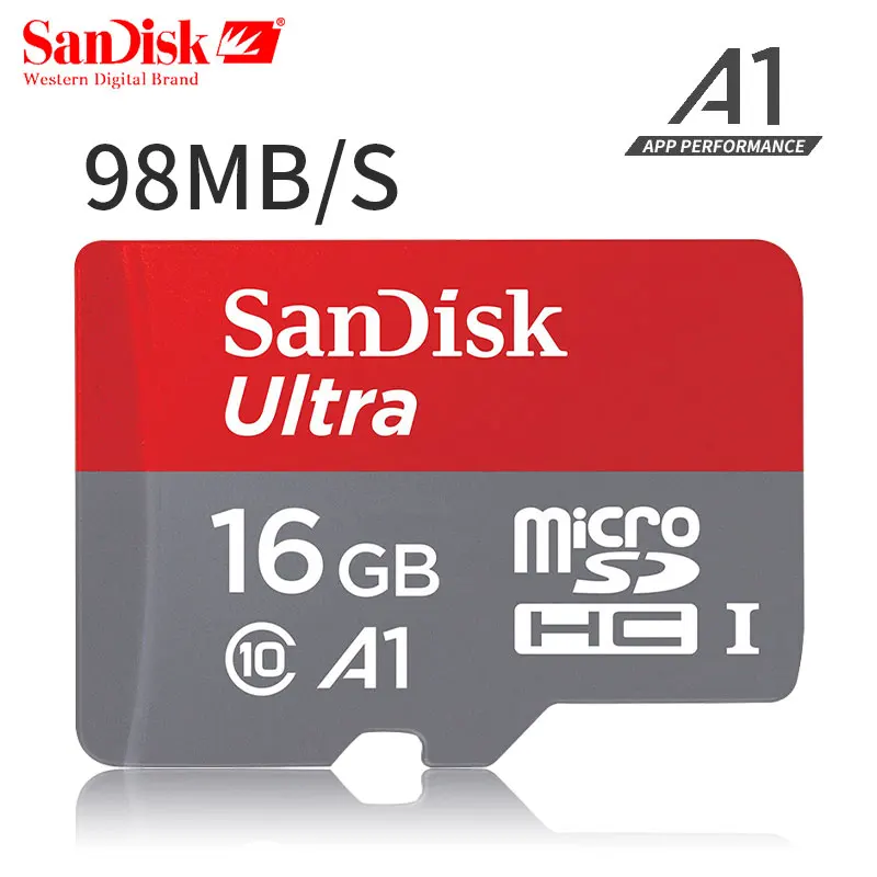 Sandisk micro sd 200 ГБ 128 ГБ 64 ГБ 32 ГБ 16 ГБ 98 МБ/с. TF USB флэш-карты памяти 256 ГБ/95 МБ/с. Class10 продукт - Емкость: 16 ГБ