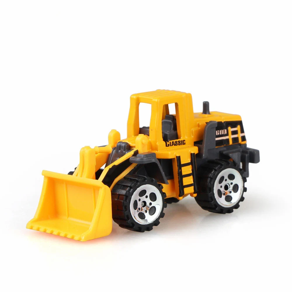6 Types Mini Alloy Diecast Engineering Toy Car Vehicles Model Forklift Excavator Bulldozer Model Car Birthday Gift for Kids Boys - Цвет: Bulldozer