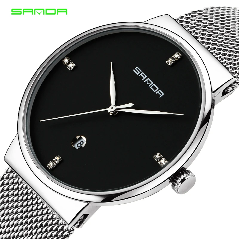

SANDA Men's Watch Top Brand Luxury Men's Stainless Steel Quartz Watch Men's Fashion Casual Sport Watch Men's Clock Relogios