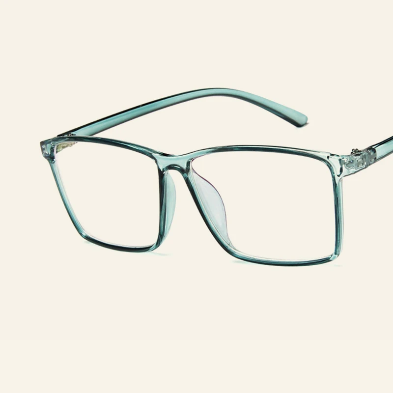 Простые квадратные очки в большой оправе, прозрачные линзы, очки для мужчин и женщин, модные повседневные очки для близорукости, модные очки унисекс